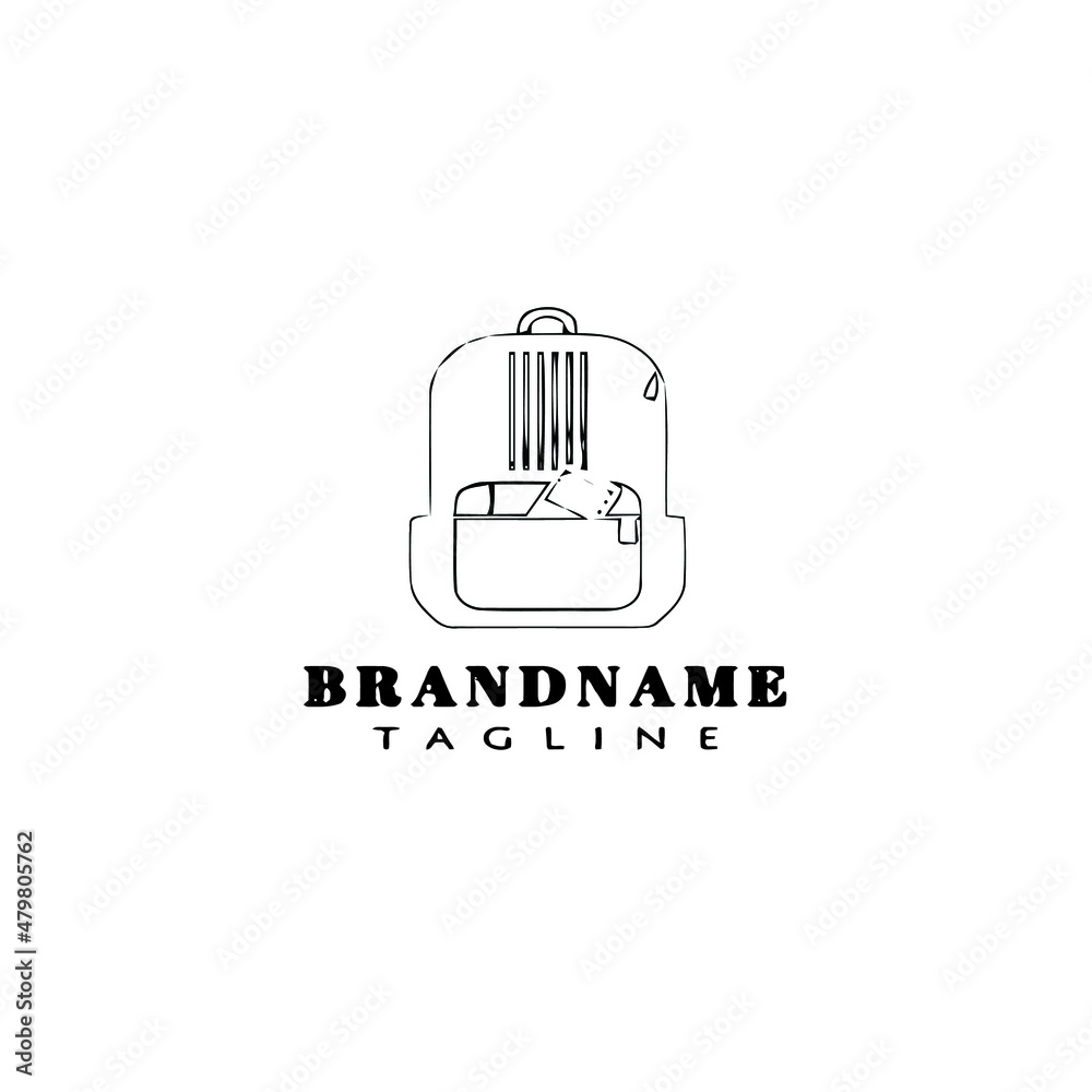 school bag logo icon cartoon design template style school bag logo icon cartoon design template style
