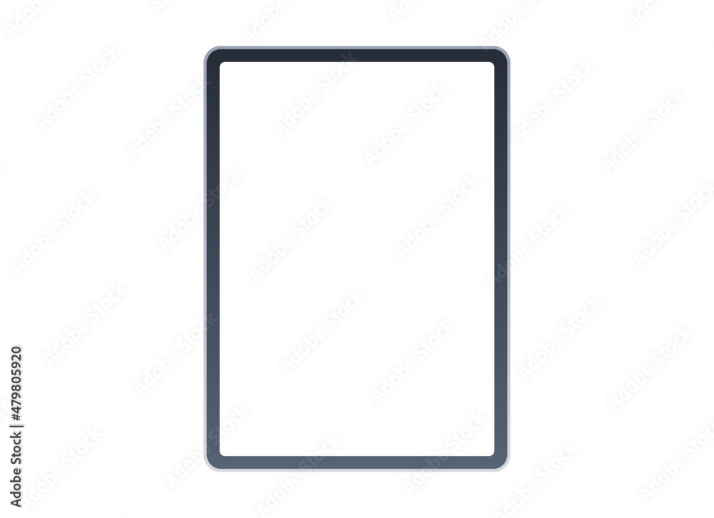 Tablet pc front view and technology flat vector illustration. Tablet pc front view and technology flat vector illustration.