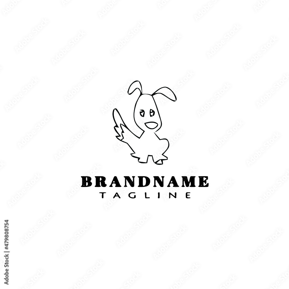 cute dog logo cartoon icon design black isolated vector illustration cute dog logo cartoon icon design black isolated vector illustration