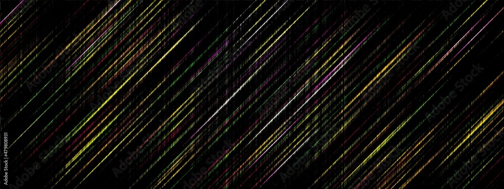 Obraz premium Abstract background design beams with interference. Texture of lines with noise. Shooting stars. Northern lights. Poster for social networks, landing pages of websites.