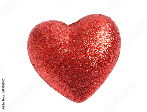 red heart isolated on white