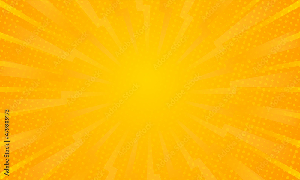 Orange gradient ray burst dot style background vector design - obrazy, fototapety, plakaty 