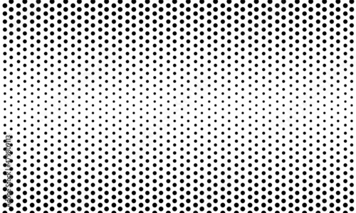 Seamless background pattern from geometric shapes. The pattern is evenly filled with black circles. vector design