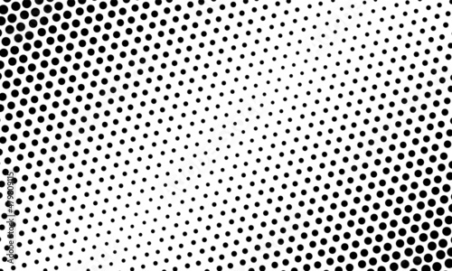 Seamless background pattern from geometric shapes. The pattern is evenly filled with black circles. vector design