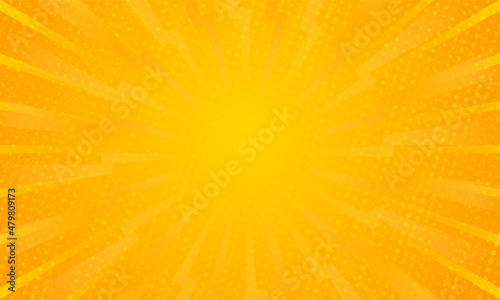 Photo Orange gradient ray burst dot style background vector design