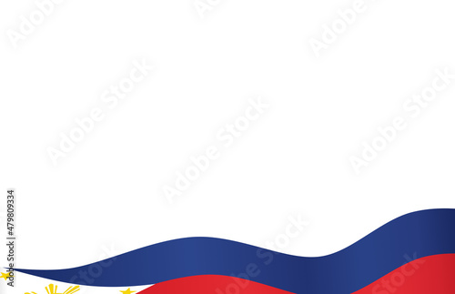 Down waving Philippines  flag  isolated  on png or transparent background,Symbol of Philippines, template for banner,card,advertising ,promote,and business matching country poster, vector illustration photo