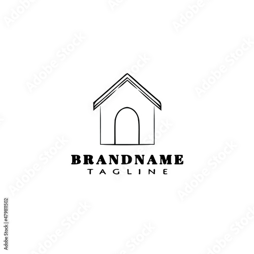 pet home cartoon logo template icon design black isolated vector illustration