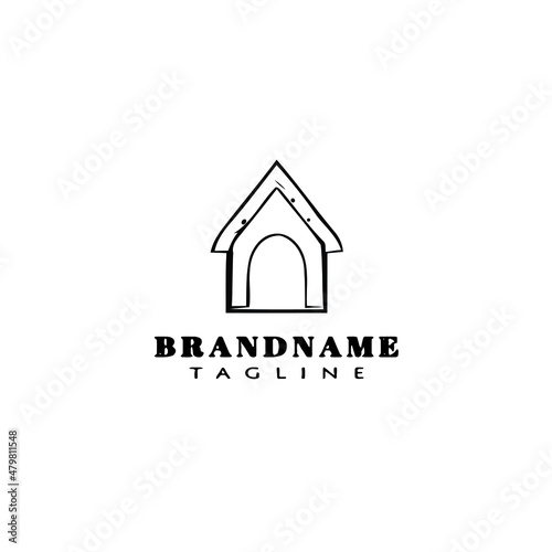 pet home cartoon logo template icon design black isolated vector illustration