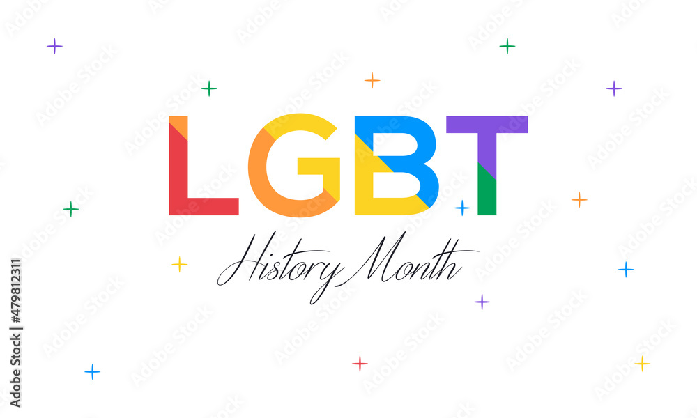 LGBT History Month in February. Vector template Design for banner, card, poster, background.
