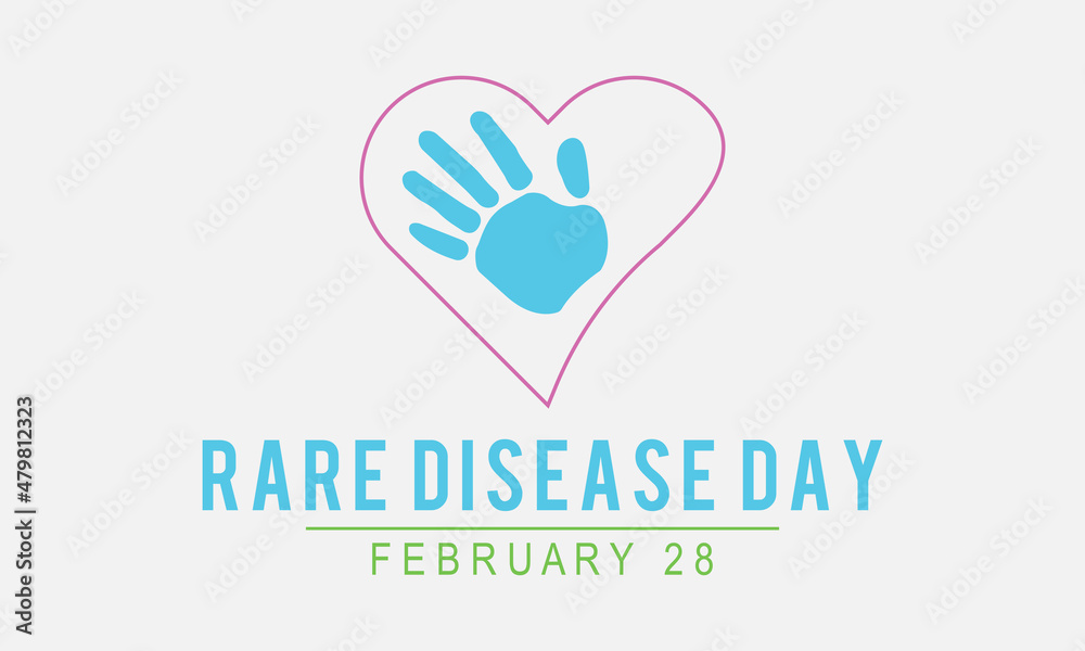 Rare Disease Day, February 28. Vector template Design for banner, card, poster, background.