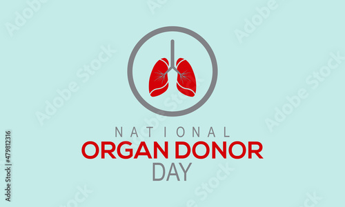 National Organ Donor day, February 14. Vector template Design for banner, card, poster, background.