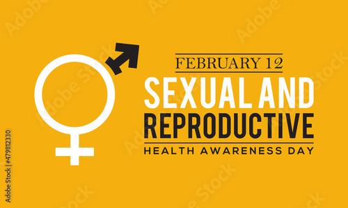 Sexual and Reproductive Health Awareness Day, February 12. Vector template Design for banner, card, poster, background.
