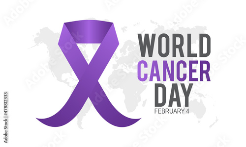 World Cancer Day, February 4. Vector template Design for banner, card, poster, background.