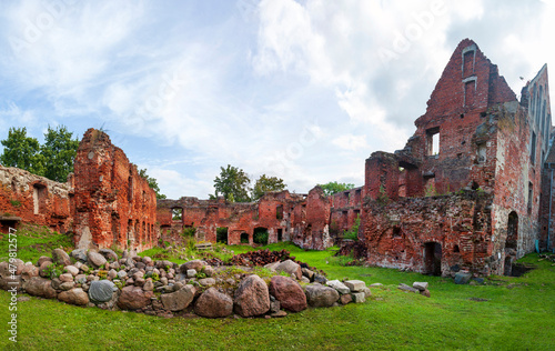 Ruins of old Prussian Insterburg castle, Chernyahovsk, Kaliningrad region