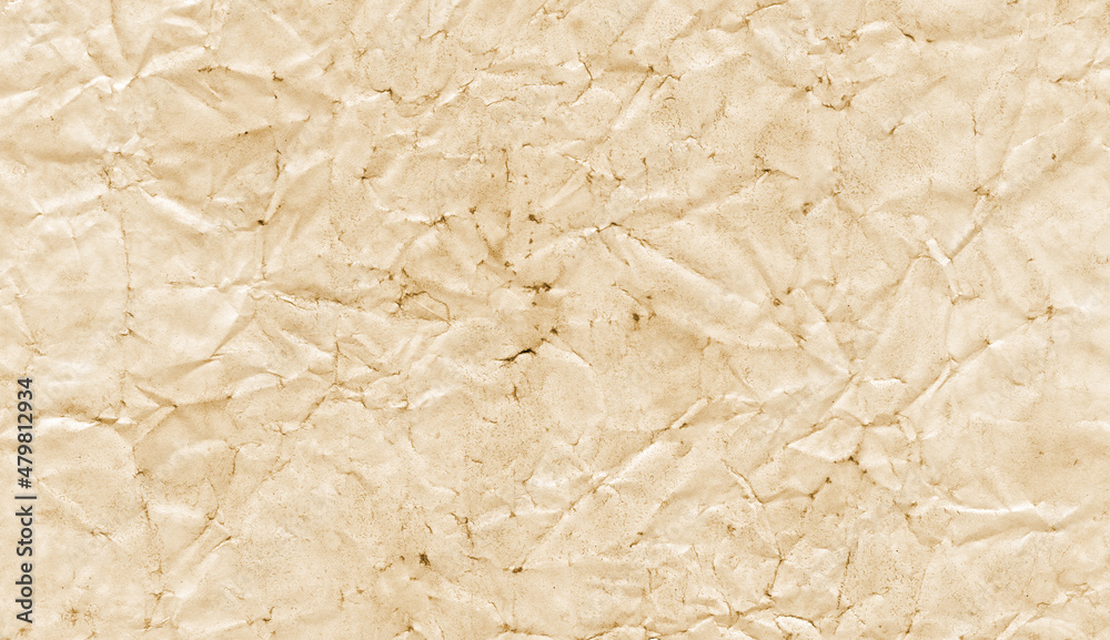 Obraz premium Old brown crumpled paper texture background