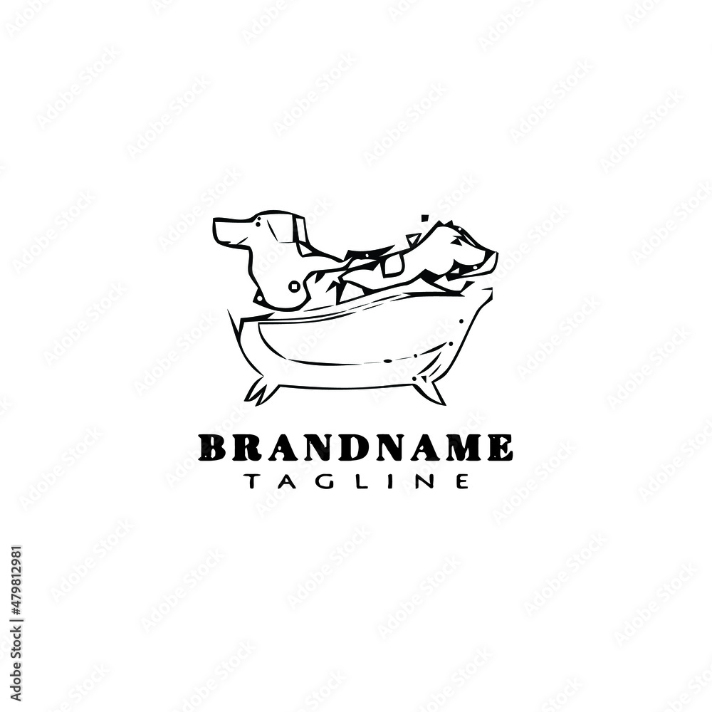 door wash logo cartoon icon design template black isolated vector illustration door wash logo cartoon icon design template black isolated vector illustration