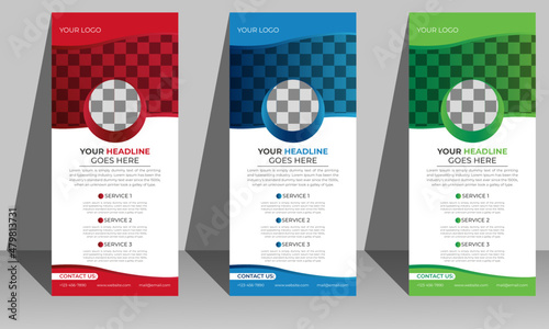 Business roll up banner design for advertisement.