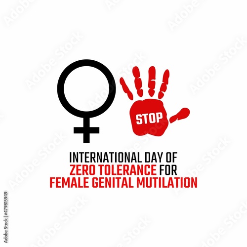 vector graphic of international day of zero tolerance for female genital mutilation. flat design. flyer design.flat illustration.
