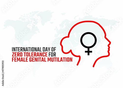 vector graphic of international day of zero tolerance for female genital mutilation. flat design. flyer design.flat illustration.