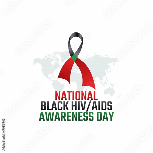 vector graphic of national black HIVAIDS awareness day good for national black HIVAIDS awareness day celebration. flat design. flyer design.flat illustration.