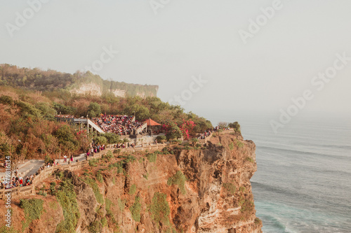 Tourists visiting the Uluwatu Temple, Bali, Indonesia