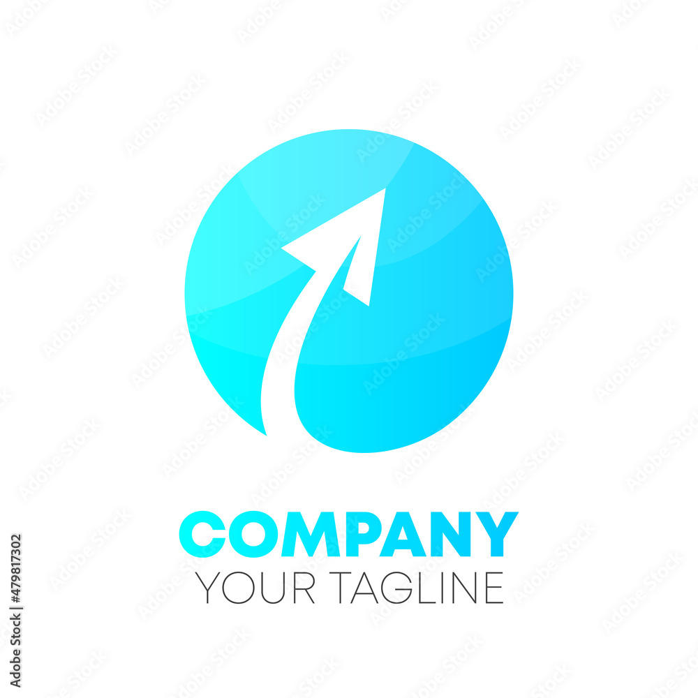 Blue Arrow Logo Design Template Blue Arrow Logo Design Template
