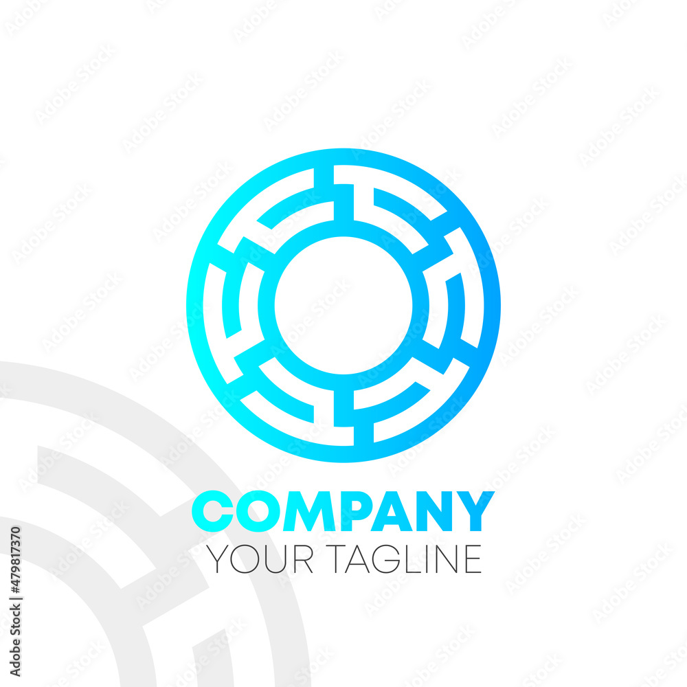 Blue Abstract Circular Round Logo Design Blue Abstract Circular Round Logo Design
