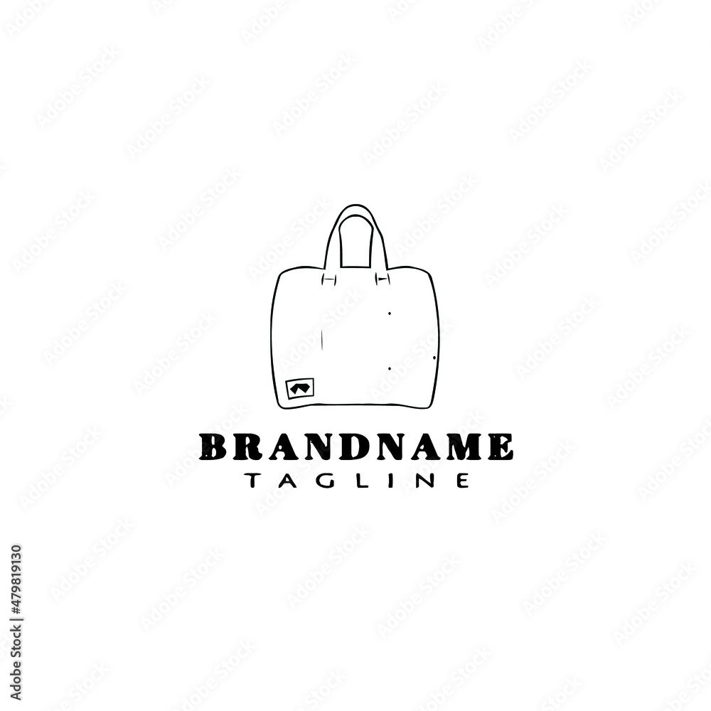 duffle bag logo cartoon icon design template black isolated vector illustration duffle bag logo cartoon icon design template black isolated vector illustration