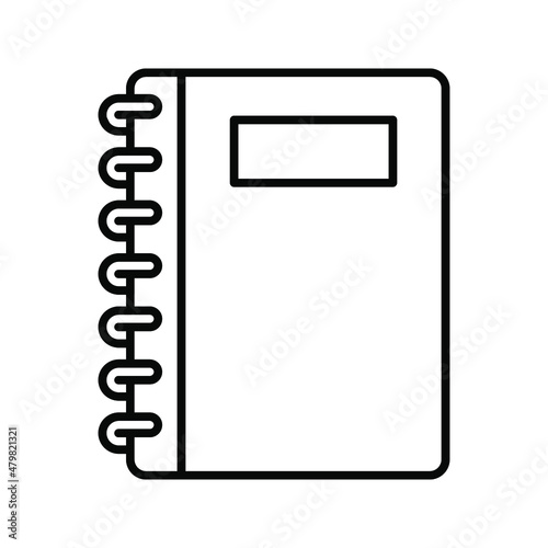 Notebook icon. isolated Flat design. vector illustration