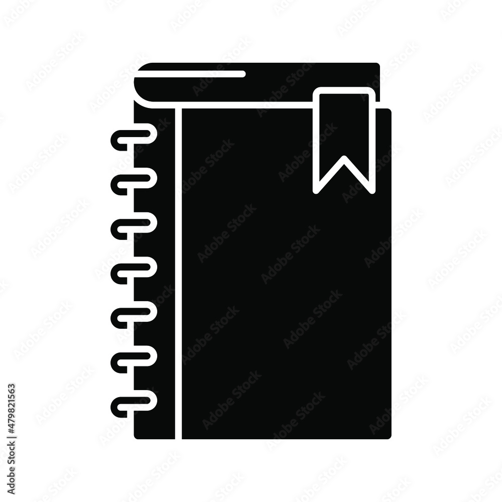 Notebook icon. isolated Flat design. vector illustration Notebook icon. isolated Flat design. vector illustration