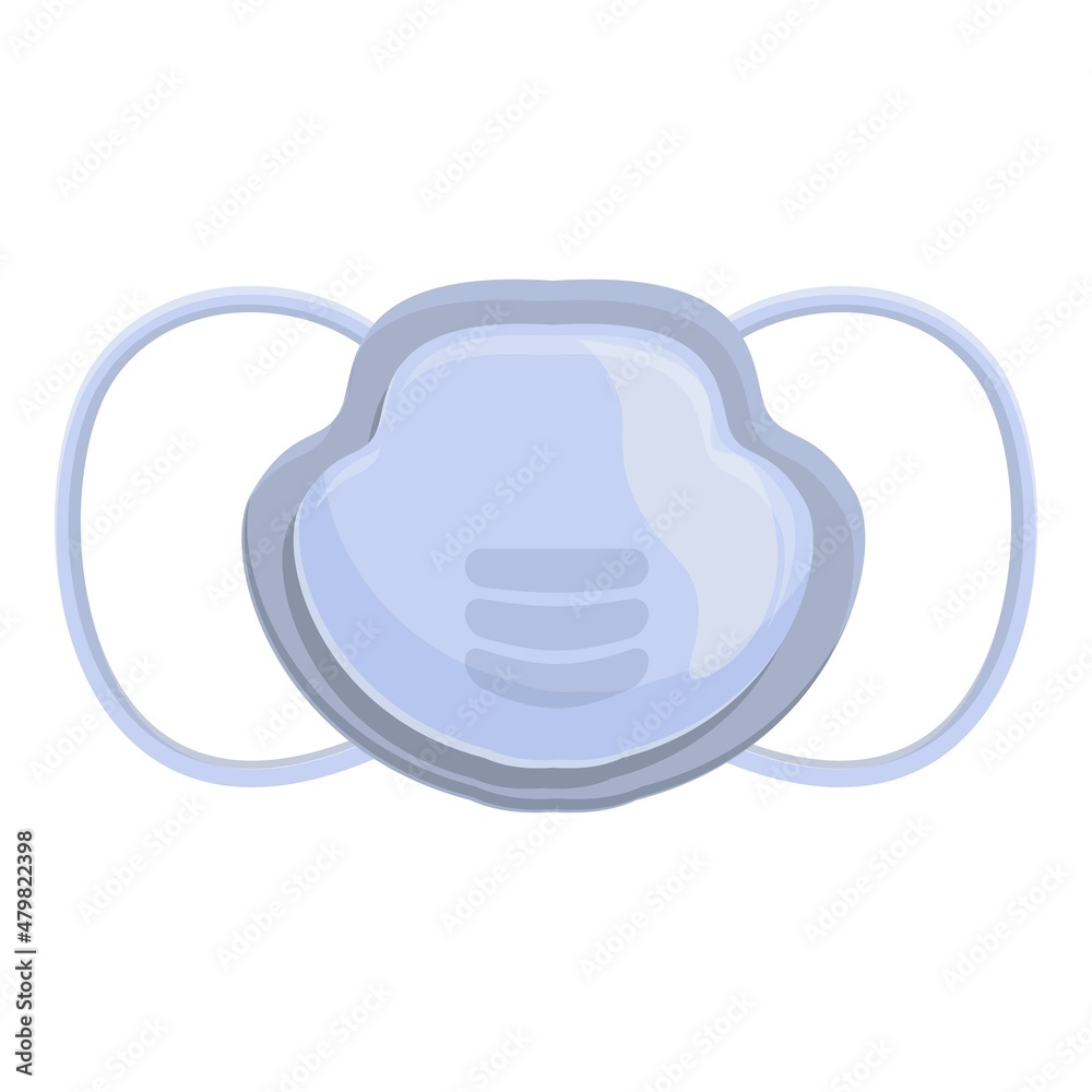 Flu face mask icon cartoon vector. Surgical doctor. Virus safety Flu face mask icon cartoon vector. Surgical doctor. Virus safety