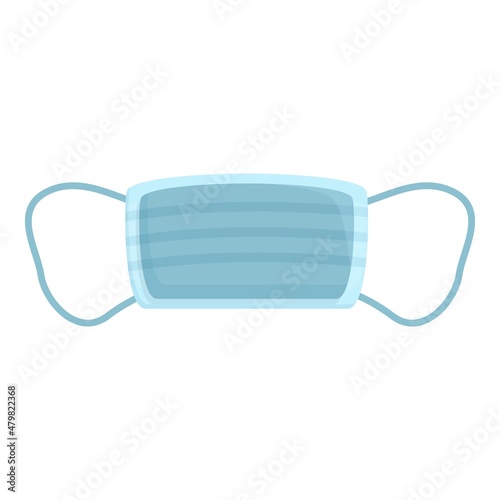 Surgery face mask icon cartoon vector. Medical respiratory. Virus safety