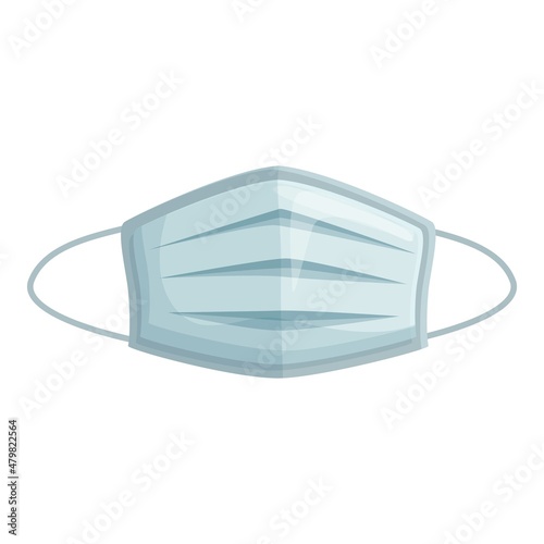 Disposable face mask icon cartoon vector. Surgical doctor. Mouth wear