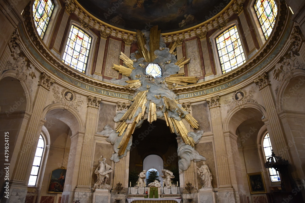 Choeur baroque de Saint-Roch à Paris, France