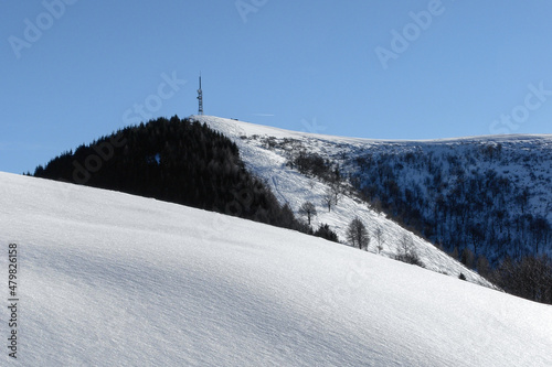 Italy - Lake Como - Italian Alps - Monte San Primo covered with snow in winter © Diego Ioppolo