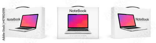 Laptop computer box mock up