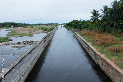 Wallpaper Mural Water Flowing from the Dam Torontodigital.ca