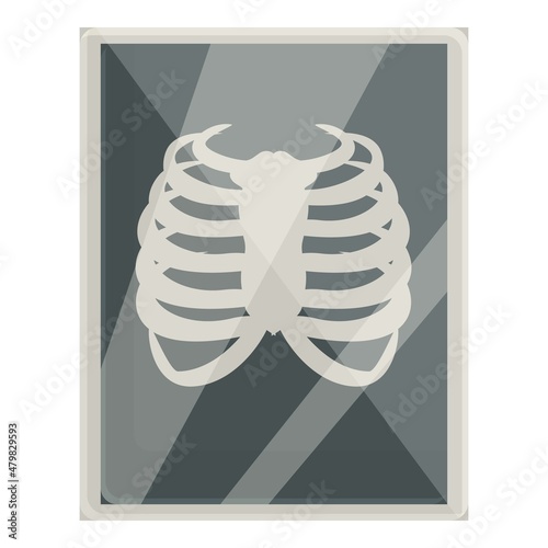 Xray image icon cartoon vector. Radiology chest. Hospital scan
