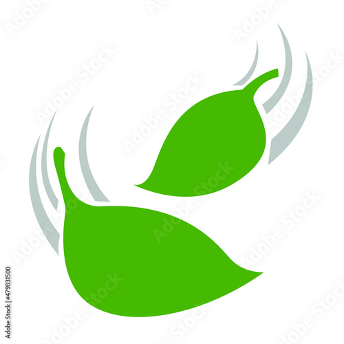Leaf Fluttering in Wind emoji vector