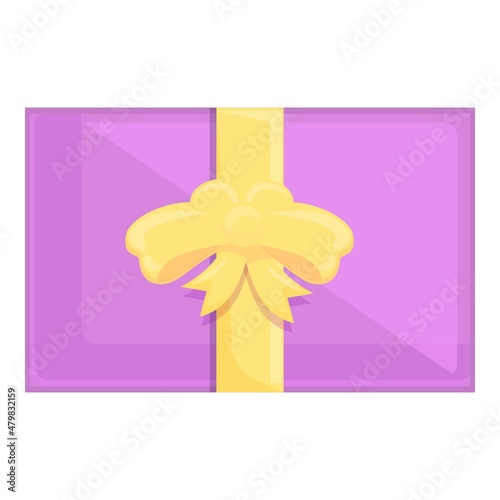 New gift box icon cartoon vector. Surprise present. Ribbon package