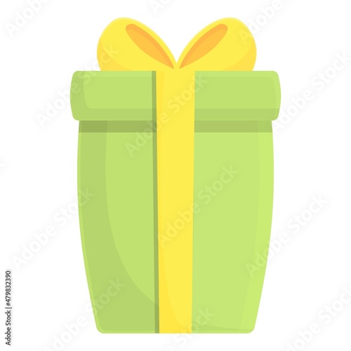 Reward gift icon cartoon vector. Box present. Party surprise