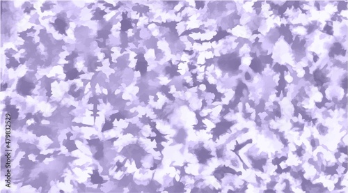 Tie dye background Geometric pattern texture Vector illustration Shibori Abstract batik brush seamless and repeat pattern design White, blue, purple, trending colors Paint splatter