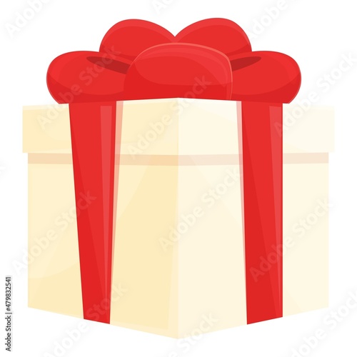 Celebration gift icon cartoon vector. Present box. Reward giftbox