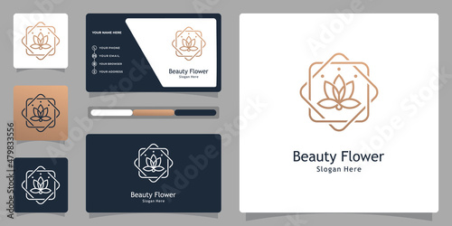 Creative Lotus Beauty Flower Logo Design.