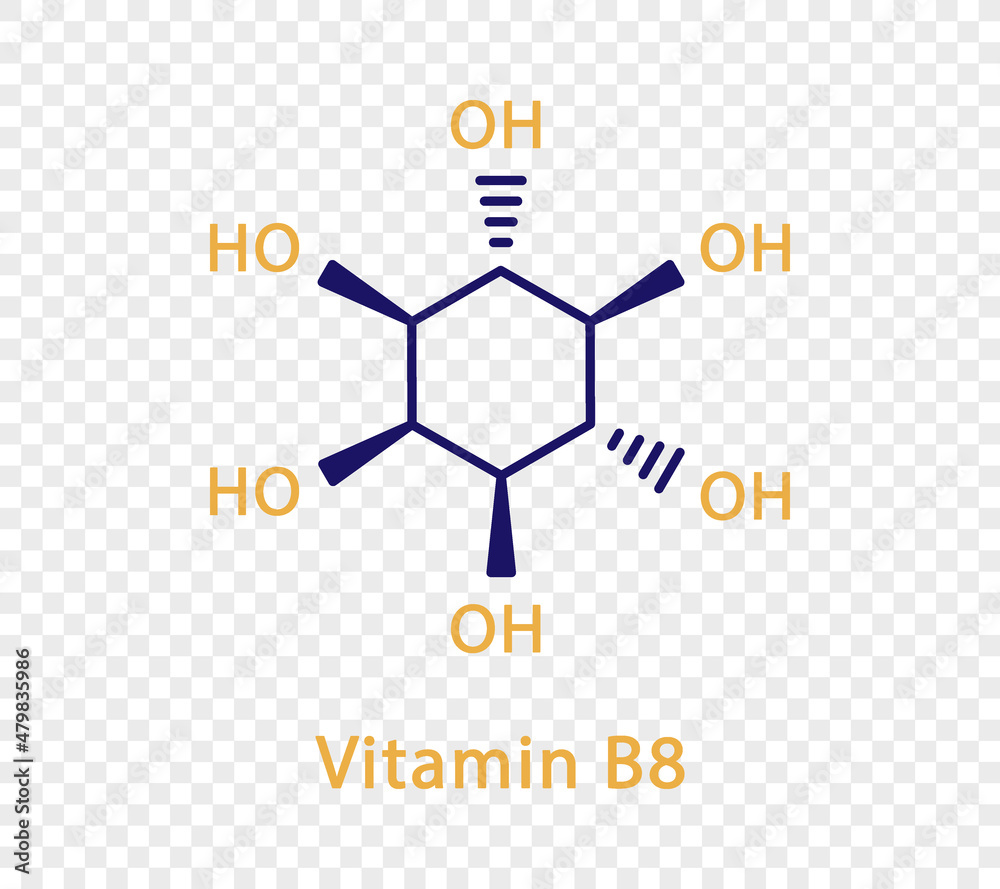 Vitamin B8 chemical formula. Vitamin B8 structural chemical formula ...