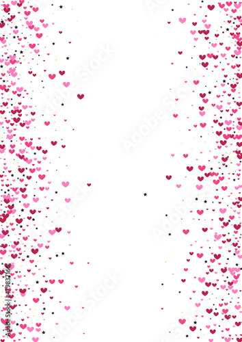 Pink Pretty Heart Backdrop. Purple Cover Frame. Round Element Texture. Red Star Love. Couple Illustration.