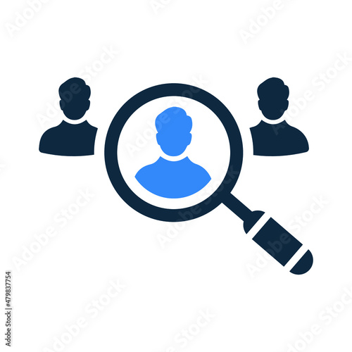 Find, person, right, employee icon. Editable vector graphics.