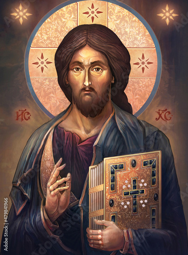 Fotografie, Obraz Digital illustration icon of Jesus Christ