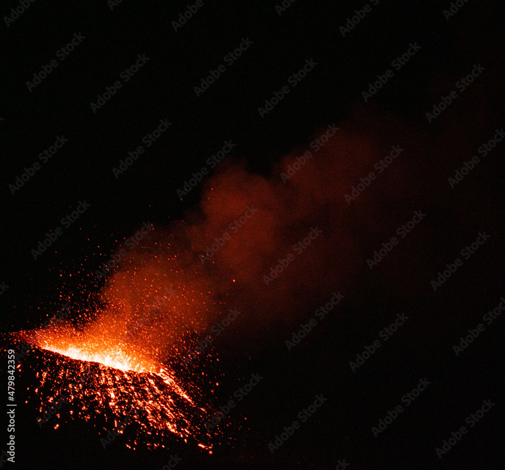 Eruption volcanique du Piton de La Fournaise