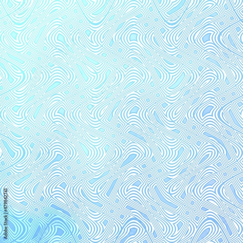 Abstract blue lines wave geometry background.